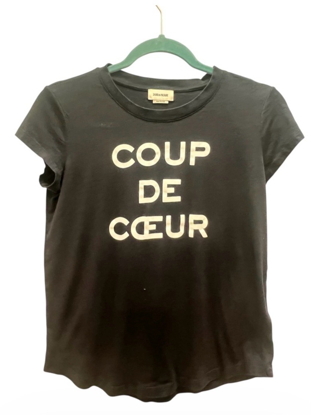 Zadig & Voltaire Dark Blue "Coup de Coeur" Graphic Tee